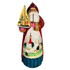 JIM SHORE Heartwood Creek "A Ship Sails is Bearing Gifts Santa Figurine